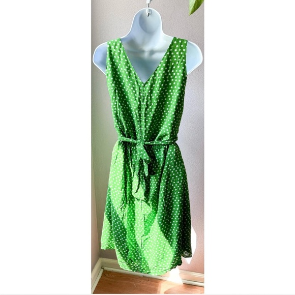 Green/white Polkadot Mini Dress - Picture 3 of 5